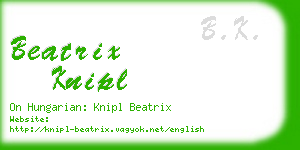 beatrix knipl business card